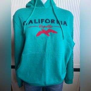 Teal California Republic Hoodie